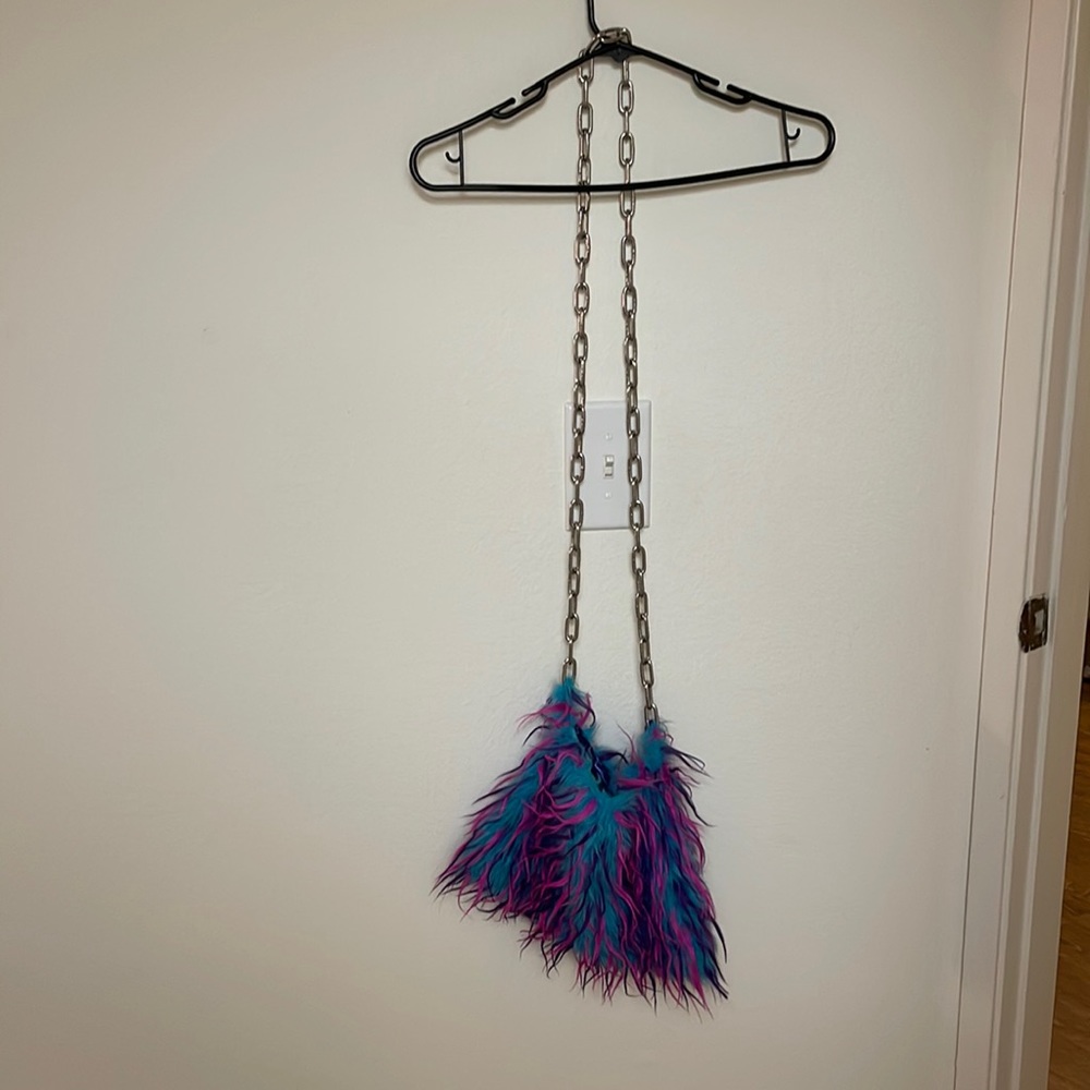 Handmade purse with chain strap